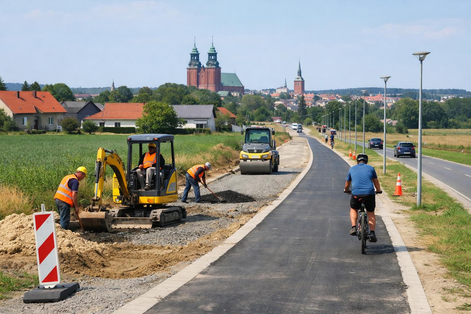 Rowerem ze Zdziechowy do Gniezna. Powstaje nowa, bezpieczna trasa