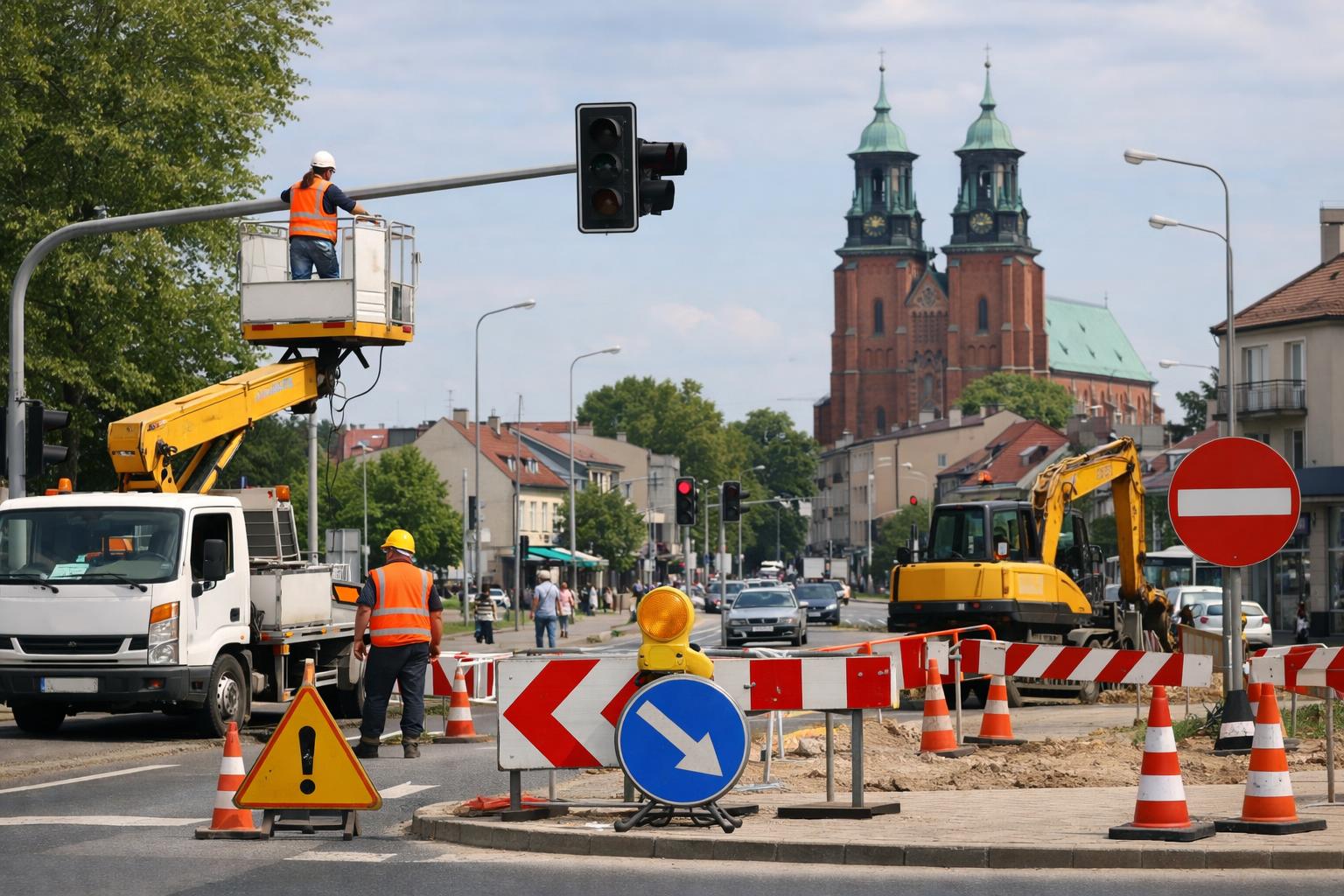 Rusza przebudowa świateł na skrzyżowaniu 3 Maja, Wyszyńskiego i Dąbrówki